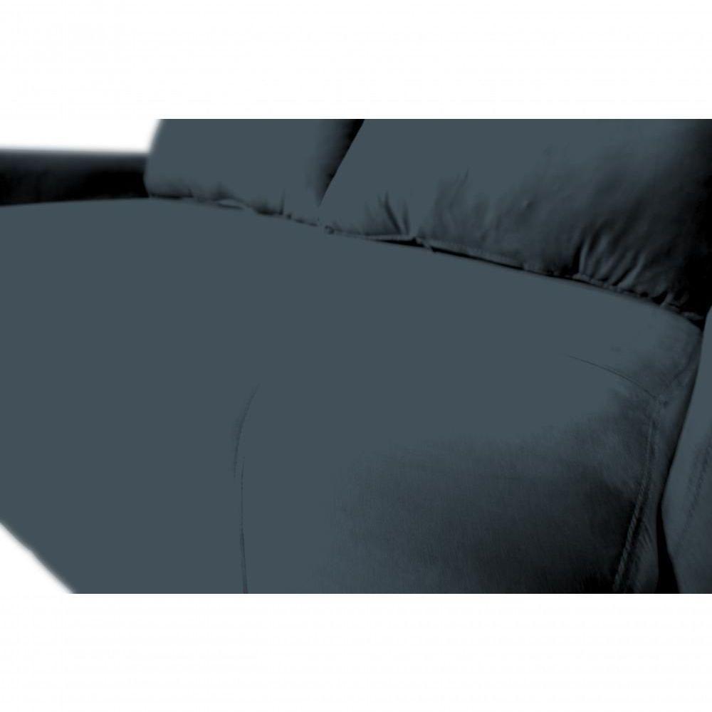 Sofá Cama Para Sala De Estar Amora New Veludo Matrix - Pret Preto - 3