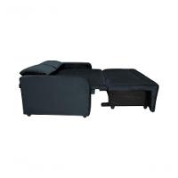 Sofá Cama Para Sala De Estar Amora New Veludo Matrix - Pret Preto