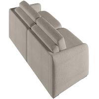 Sofá Cama Para Sala De Estar 2 Lugares 216cm Montserrat K01 Bouclê Bege - Lyam Decor - 5