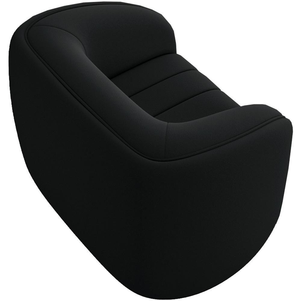 Kit Sofá 4 Lugares Para Sala 292cm Com 02 Poltronas Lazio M03 Veludo Preto - Lyam Decor - 6