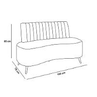 Sofá 2 Lugares Living 160cm Pé Palito Maraú Veludo K01 - D'rossi Cor Cinza