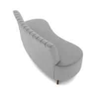 Sofá 2 Lugares Living 160cm Pé Palito Maraú Veludo K01 - D'rossi Cor Cinza - 7