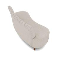 Sofá 2 Lugares Living 135cm Pé Palito Maraú Bouclê K01 - D'rossi Cor Bege - 7