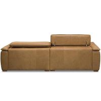 Sofá Retrátil Reclinável Para Sala 3 Lugares 240cm Livorno L06 Couro Camel - Lyam Decor - 5