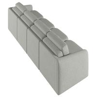 Sofá Cama Para Sala De Estar 4 Lugares 396cm Montserrat K01 Linho Cinza - Lyam Decor - 2