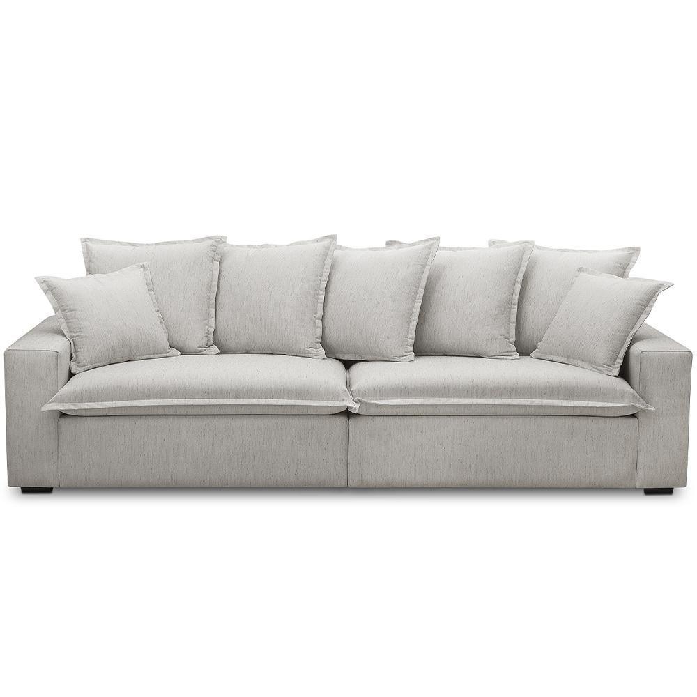 Sofá 3 Lugares Para Sala De Estar Living 220cm Arbane L06 Linho Mescla - Lyam Decor - 6