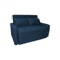Sofá Cama Para Sala De Estar Amora New Veludo Matrix - Azul Azul - 7
