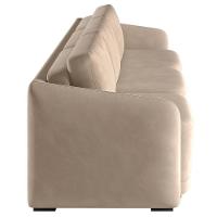 Sofá Cama Para Sala De Estar 3 Lugares 246cm Montserrat K01 Veludo Bege - Lyam Decor - 5
