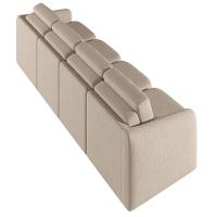 Sofá Cama Para Sala De Estar 4 Lugares 356cm Montserrat K01 Linho Bege - Lyam Decor - 5