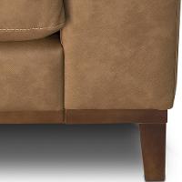 Sofá 3 Lugares Para Sala De Estar Living 240cm Cadore L06 Couro Camel - Lyam Decor