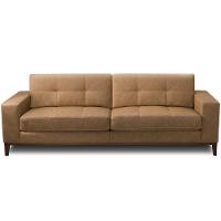 Sofá 3 Lugares Para Sala De Estar Living 240cm Cadore L06 Couro Camel - Lyam Decor - 6