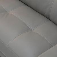 Sofá 3 Lugares Para Sala Living Industrial 270cm ávila L06 Couro Cinza Claro - Lyam Decor - 2