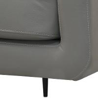 Sofá 3 Lugares Para Sala Living Industrial 270cm ávila L06 Couro Cinza Claro - Lyam Decor - 3