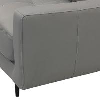 Sofá 3 Lugares Para Sala Living Industrial 270cm ávila L06 Couro Cinza Claro - Lyam Decor