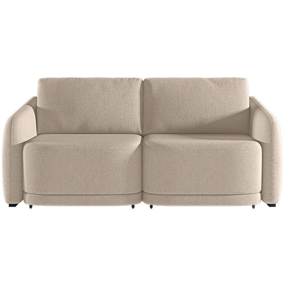 Sofá Cama Para Sala De Estar 2 Lugares 196cm Montserrat K01 Linho Bege - Lyam Decor - 6