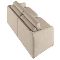 Sofá Cama Para Sala De Estar 2 Lugares 196cm Montserrat K01 Linho Bege - Lyam Decor - 2