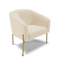 Sofá Namoradeira E Poltrona Pé De Ferro Dourado Stella Linho D03 - D'rossi Cor A19 Bege - 5