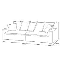 Sofá 2 Lugares Para Sala De Estar Living 200cm Arbane L06 Linho Mescla - Lyam Decor - 7