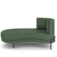 Sofá Chaise Longue Sala De Estar Living Lucca Esquerdo D02 Couríssimo Verde B-89 - Lyam Decor - 2