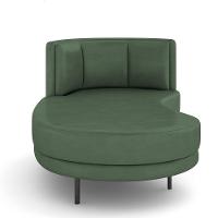 Sofá Chaise Longue Sala De Estar Living Lucca Esquerdo D02 Couríssimo Verde B-89 - Lyam Decor - 6