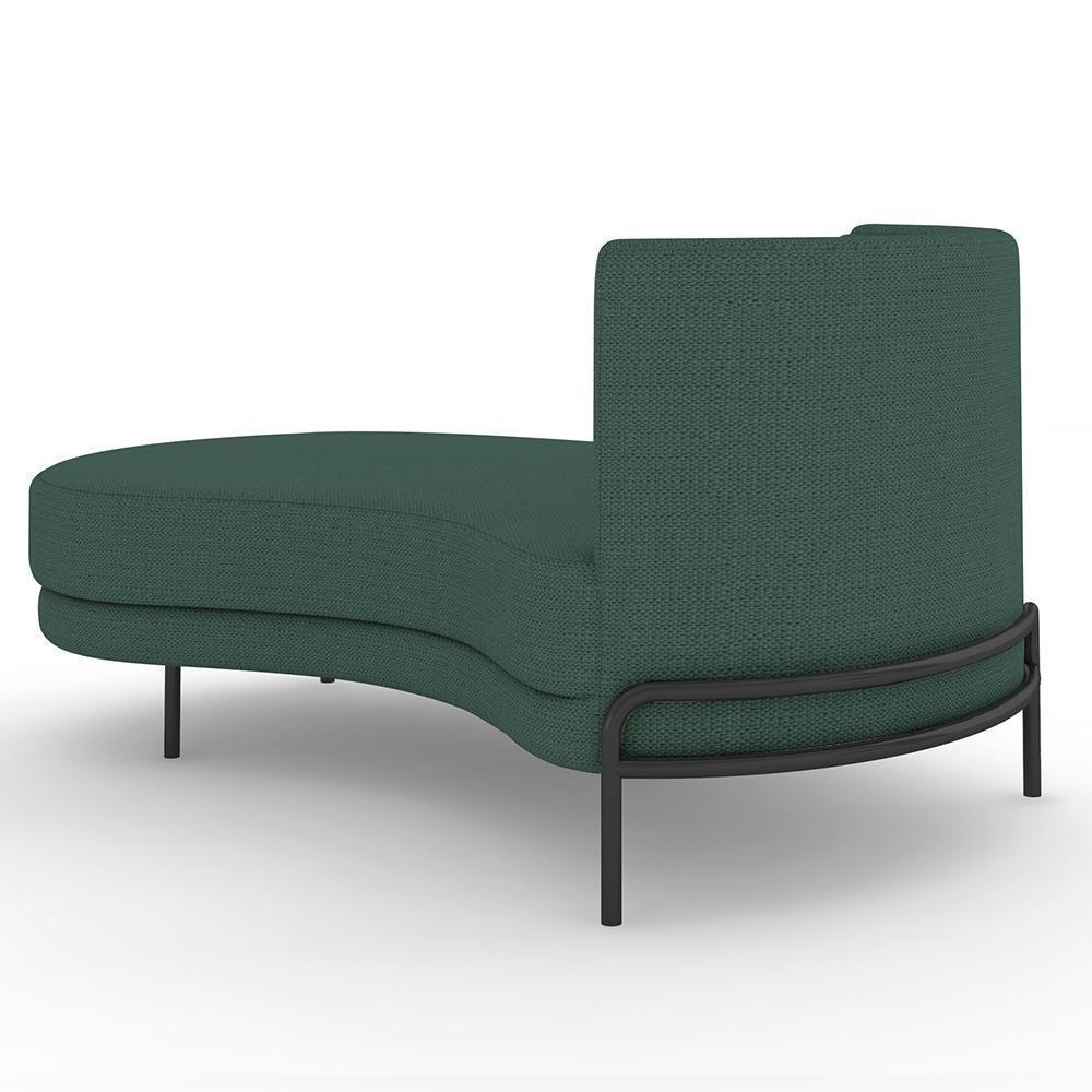 Sofá Chaise Longue Sala De Estar Living Lucca Esquerdo D02 Linho Verde Musgo C-117 - Lyam Decor - 3