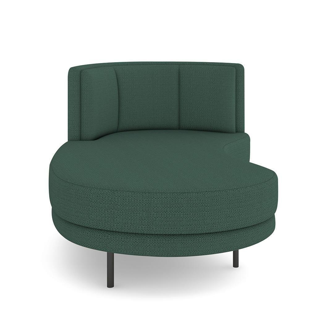 Sofá Chaise Longue Sala De Estar Living Lucca Esquerdo D02 Linho Verde Musgo C-117 - Lyam Decor - 6