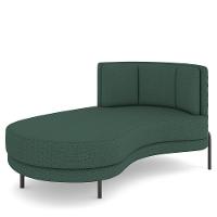 Sofá Chaise Longue Sala De Estar Living Lucca Esquerdo D02 Linho Verde Musgo C-117 - Lyam Decor - 1