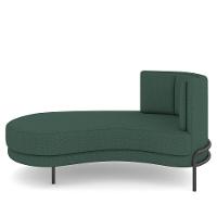 Sofá Chaise Longue Sala De Estar Living Lucca Esquerdo D02 Linho Verde Musgo C-117 - Lyam Decor - 2