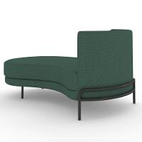 Sofá Chaise Longue Sala De Estar Living Lucca Esquerdo D02 Linho Verde Musgo C-117 - Lyam Decor - 3