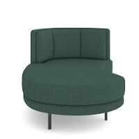 Sofá Chaise Longue Sala De Estar Living Lucca Esquerdo D02 Linho Verde Musgo C-117 - Lyam Decor - 6