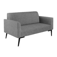 Sofá Namoradeira Com Poltrona Pés Villach Marisa Linho Grafite A26 D03 - D'rossi - 5