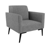 Sofá Namoradeira Com Poltrona Pés Villach Marisa Linho Grafite A26 D03 - D'rossi - 6