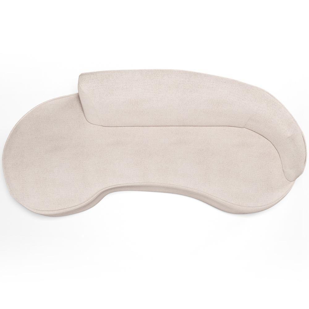 Sofá 3 Lugares Curvo Sala De Estar Living Firenze Direito D02 Linho Cru 180 Cm D-461 - Lyam - 3