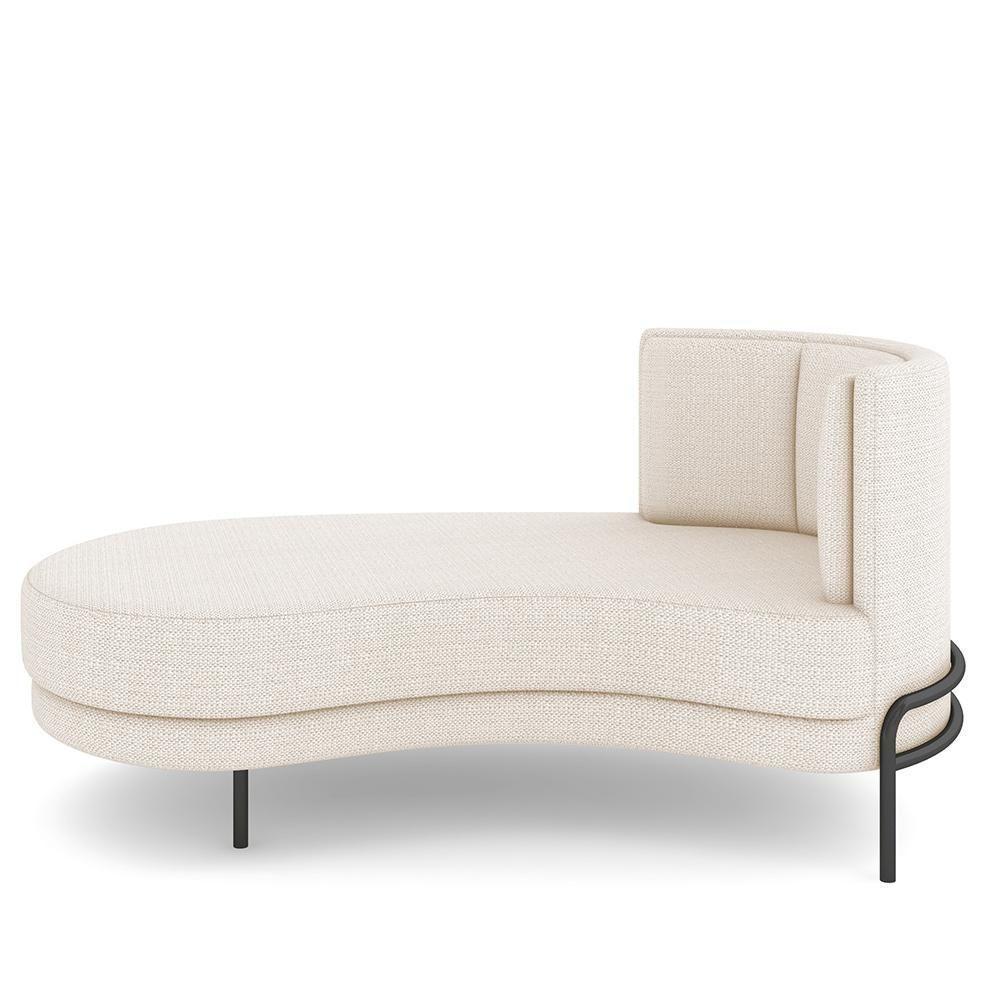 Sofá Chaise Longue Sala De Estar Living Lucca Esquerdo D02 Linho Cru D-461 - Lyam Decor - 2