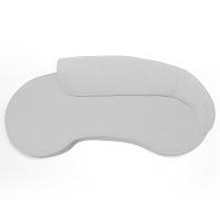 Sofá 4 Lugares Curvo Sala De Estar Living Firenze Direito D02 Bouclê Branco 260 Cm B-53 - Lyam - 3