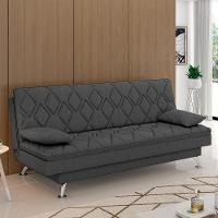 Sofá Cama Para Sala De Estar Quarto 193cm Lia M03 Linho Chumbo - Lyam Decor - 6