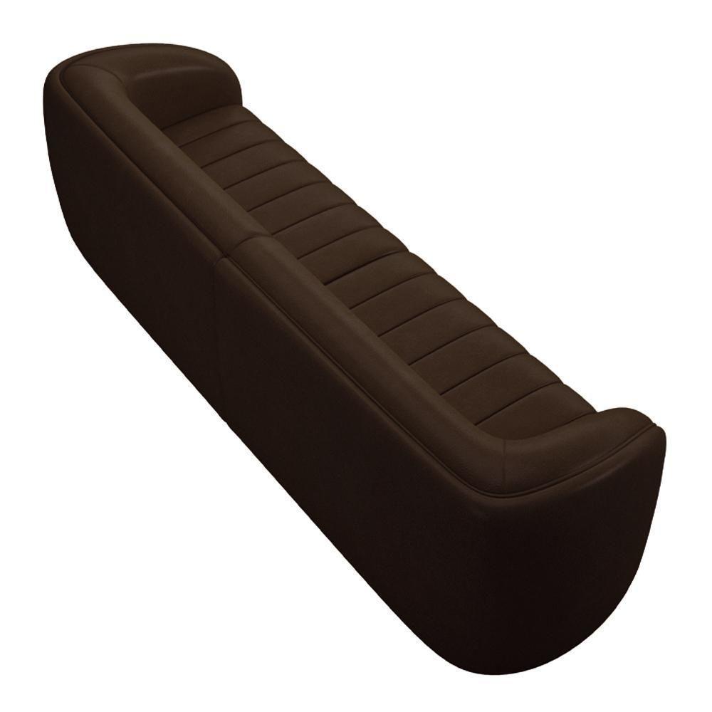 Kit Sofá 5 Lugares Para Sala 332cm Com 02 Poltronas Lazio M03 Corano Marrom - Lyam Decor - 2