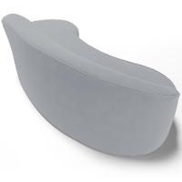 Sofá 4 Lugares Curvo Sala De Estar Living Firenze Direito D02 Veludo Cinza 280 Cm C-317 - Lyam - 5