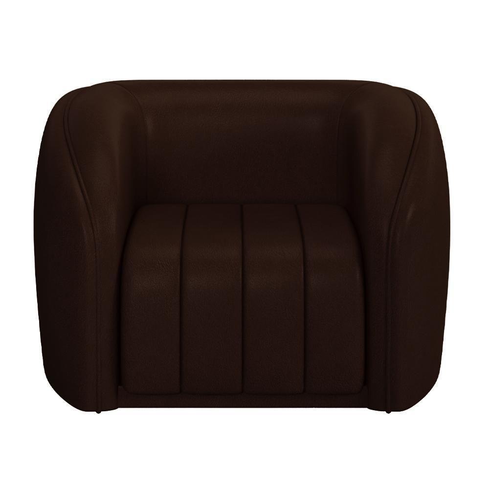 Kit Sofá 4 Lugares Para Sala 252cm Com 02 Poltronas Lazio M03 Corano Marrom - Lyam Decor - 8