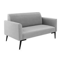 Sofá Namoradeira Com Poltrona Pés Villach Marisa Suede Cinza D03 - D'rossi - 6