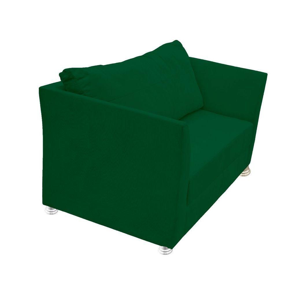 Namoradeira Lisboa 2 Lugares Salão Suede Verde - 4