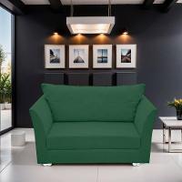 Namoradeira Lisboa 2 Lugares Salão Suede Verde - 3