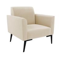 Sofá Namoradeira Com 2 Poltronas Pés Villach Marisa Suede Bege D03 - D'rossi - 5