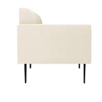 Sofá Namoradeira Com 2 Poltronas Pés Villach Marisa Veludo Bege D03 - D'rossi - 7