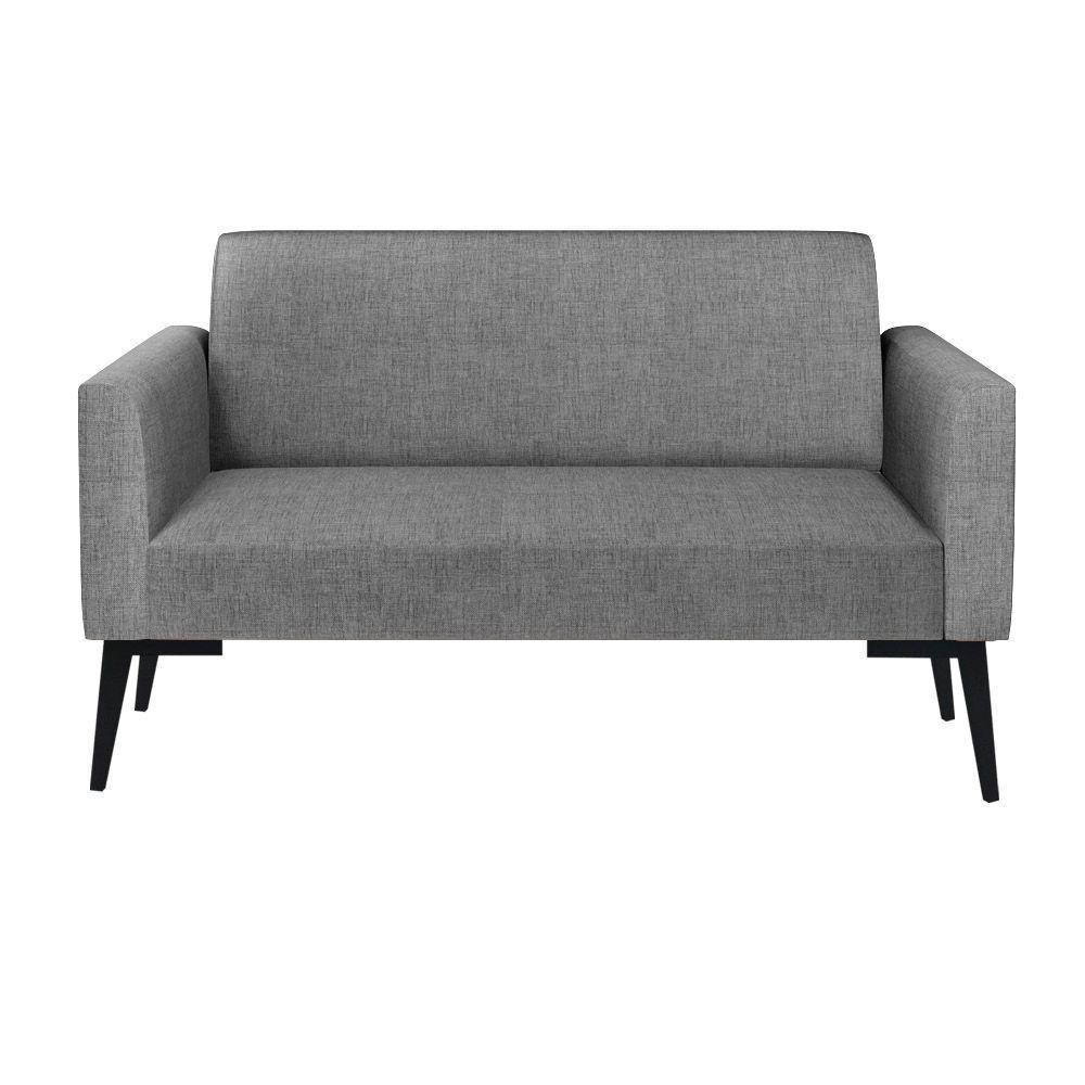 Sofá Namoradeira Pés Villach Marisa Linho Grafite A26 D03 - D'rossi - 4