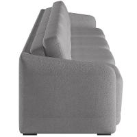 Sofá Cama Para Sala De Estar 4 Lugares 396cm Montserrat K01 Bouclê Cinza - Lyam Decor - 2