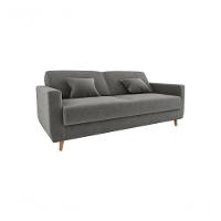 Sofá Cama Emília 2 Lugares 190cm Suede Cinza Matrix - 3