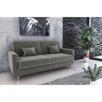 Sofá Cama Emília 2 Lugares 190cm Suede Cinza Matrix - 4