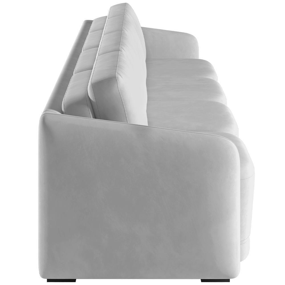Sofá Cama Para Sala De Estar 4 Lugares 316cm Montserrat K01 Veludo Cinza - Lyam Decor - 7