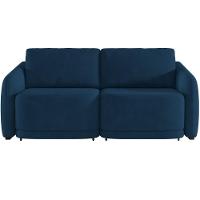 Sofá Cama Para Sala De Estar 2 Lugares 196cm Montserrat K01 Veludo Azul Marinho - Lyam Decor - 6